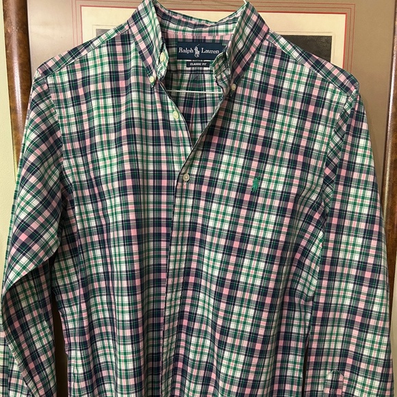 Ralph Lauren Classic Fit L/S Button Down Collar and Cuff Plaid Shirt - Picture 1 of 3